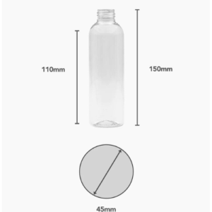 Dimensions of 200ml soap bottle